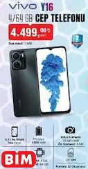 VİVO Y16 4/64 GB CEP TELEFONU VİVO Y16 4/64 GB CEP TELEFONU